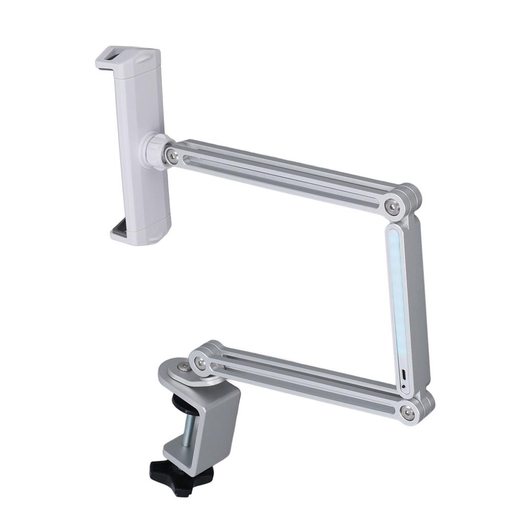 Metall Bett Handyhalter mit Klemme 360 Grad Drehung Faltbarer Schreibtisch Langarm Handyhalter mit