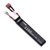 MINSHI Celeb 7.4V 1100mAh LiPo Battery with T-Plug, Compatible with RC Cars, RC Trucks, RC Helicopters, FPV Drones, Etc., 1052011mm, 2025CFF with