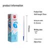Deli SE201 Clickable Erasable 0.5mm Pen Refill - Blue/Black Magic Eraser for Students