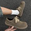 Big head leather shoes men's spring retro stream Boken low-top casual men's shoes-J