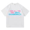 Kiss All The Time. Disco Occasionally T Shirts 100% Cotton Short Sleeve Prevalent Streetwear T-shirts High Quality Tees Shirts