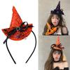 Headband Mesh Witch Hat Hairband Cosplay Costume Party Props Headdress Festival Role Play Stage Accessories