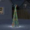 VidaXL LED Christmas Tree 275 Colored LEDs 180 Cm, Christmas Decoration, LED Light, Outdoor Christmas Light, Cone of 358067