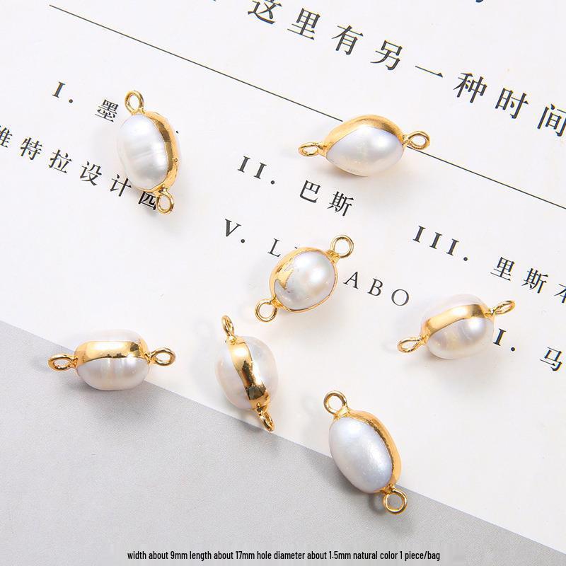 

Серьги с двойной подвеской из натурального жемчуга и кулон-чокер, набор для изготовления украшений своими руками Natural Color, 1.5mm Hole, 1/pack