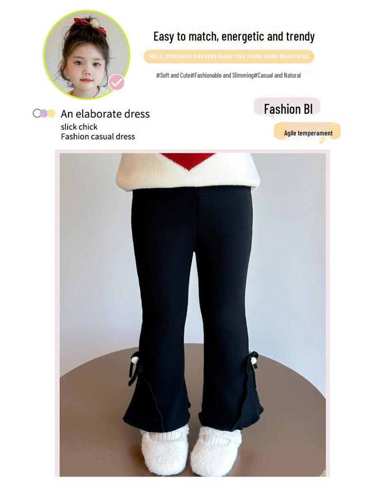 Leggings Invernali da Bambina con Fodera in Pile: Pantaloni spessi alla moda monopezzo per ragazze 2025