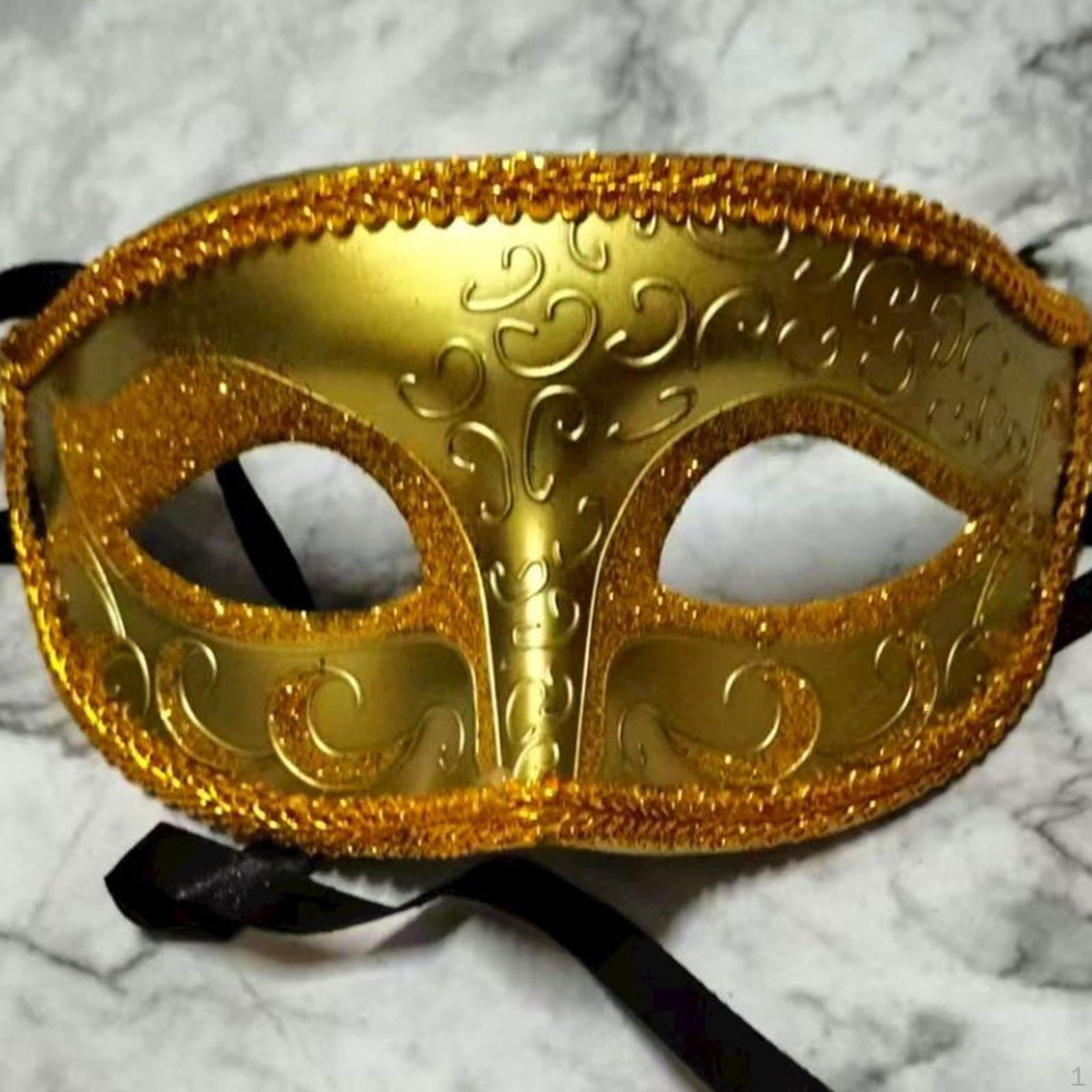 

Mask Props Masks Mardi Gras Half Face Costume for Club Carnival Evening Festival золотий