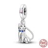 Fit Charms Fororiginal Bracelets Animal Series Flower Rabbit Holding Heart 100%Copper Jewelry Making For Women Gift