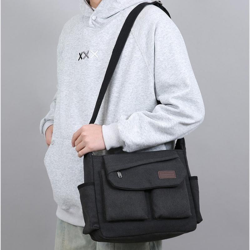 1Pc  Men's Large Capacity Shoulder Backpack Wallet Business Korean Casual Bag Electrical Tools Accessories Crossbody Bag Resistant