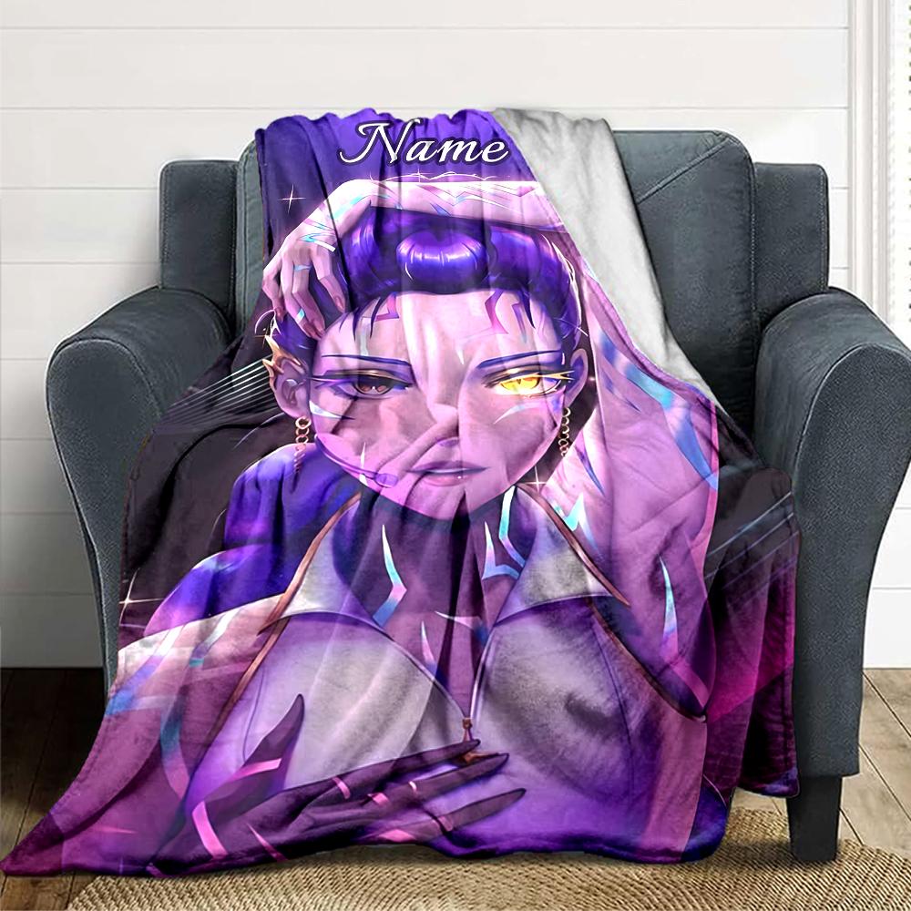 Custom Name Superhero Squad Adventure Blanket for Couch & Bed, Plush Cozy Fuzzy Blanket Super Soft & Warm Blankets for Fall and Winter. 090830