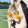 Cartoon Pickleball Pilot Bear Pendant Soft Car Key Ring Cute Bag Pendant  Bag Accessories