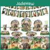 Jungle Animal Zoo Birthday Party Supplies For Girls Jungle Theme Decorations For Baby's First Birthday Tableware And Tablecloth