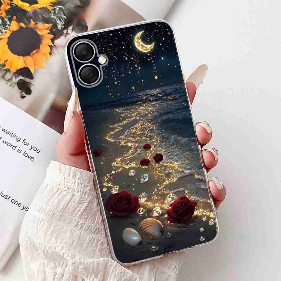 For Samsung A06 4G Case SM-A065F Colorful Flowers Soft Silicone Back Cover Phone Cases For Samsung Galaxy A06 A05 Bumper