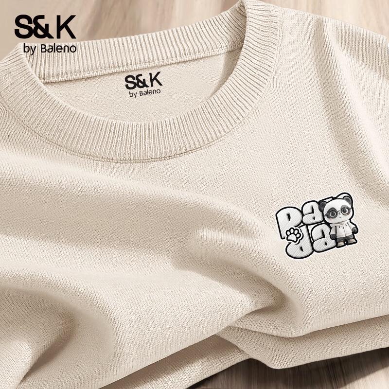 Baleno Herren S&K Serie Panda Print Rundhals-Pullover