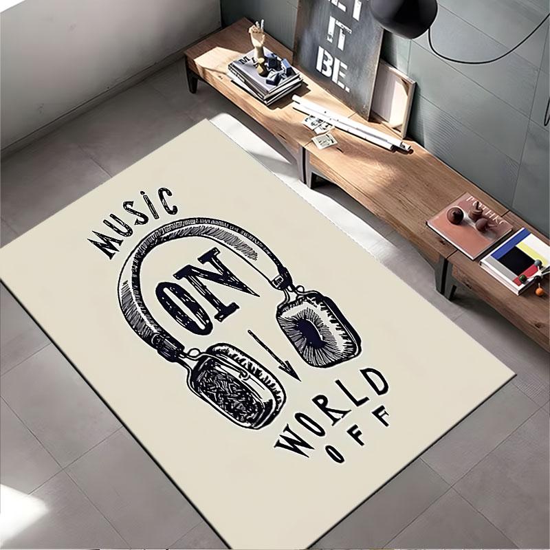 Music On World Off Design suitable as a non-slip mat for the living room or bedroom sofa
