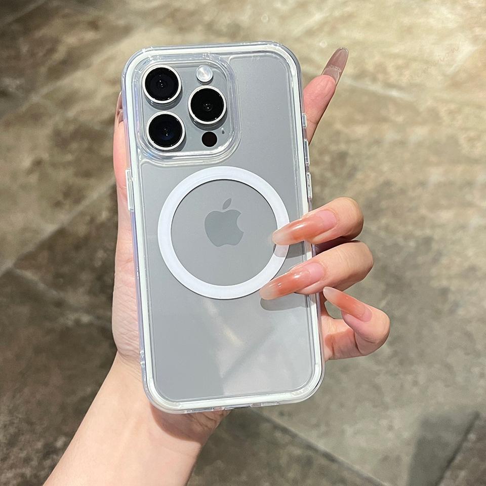 Clear Magnetic Silicone Phone Case For For Iphone 1 14 13 12 11 16 Pro Max 16Pro 14 1 16 Plus Protector Shockproof Cover
