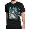 Neuheit Xiao Genshin Impact Anime T-Shirts Herren Damen Rundhals Baumwoll T-Shirts Paimon Spiel Kurzarm T-Shirt Kleidung