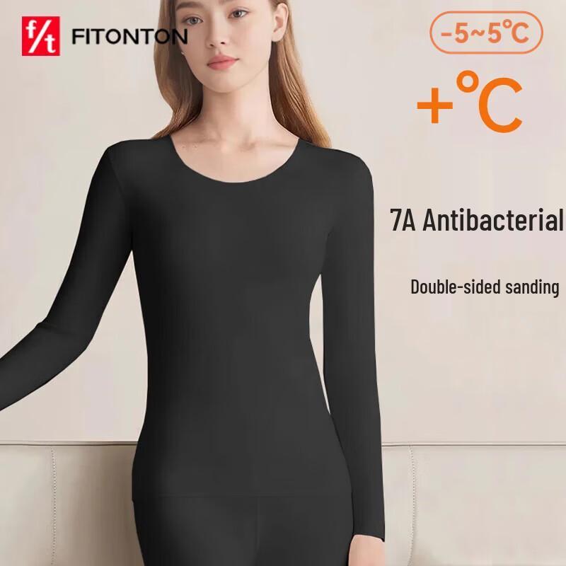 FitonTon Women's Fleece-Lined Thermal Underwear Set