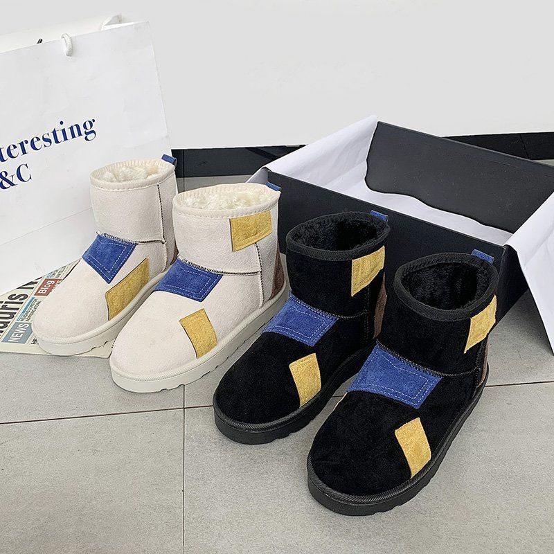 Beggar cold-proof and non-slip snow boots women's winter 2025 new velvet thickened thermal cotton boots one-pedal short boots