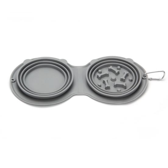 Bowls with Non-Slip Mat BPA-Free Durable Safe Pet Food Feeding Bowl for Hiking Camping