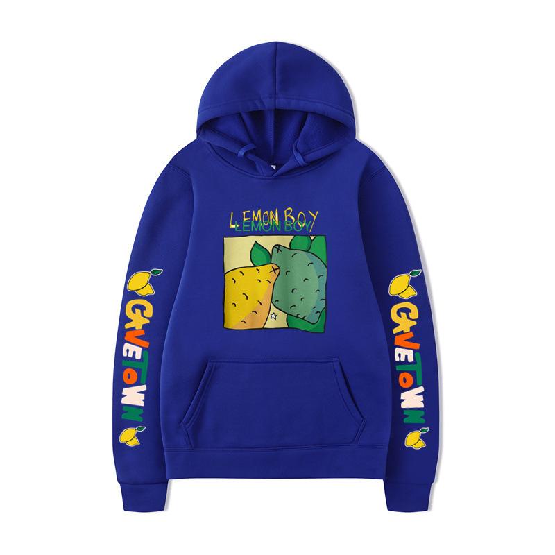 Autumn Winter Fashion Casual Hoodie Lemon Boys' Letter Printed Men's Women's Loose Soft Comfortable Sports Hoodie