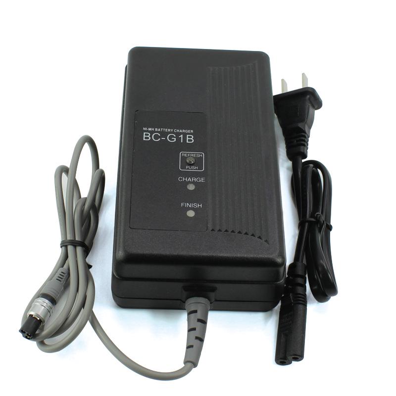 BC-G1B Charger for Topcon GTS-105/SET02N Total Station, compatible with BT-G1/TBB-2S batteries.