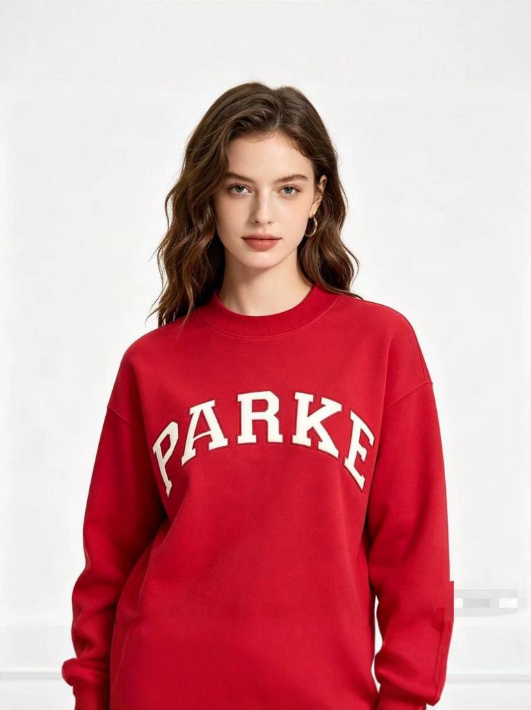 2026 PARKE Unisex Cotton Embroidered Hoodie - Versatile Slim-Fit Long Sleeve