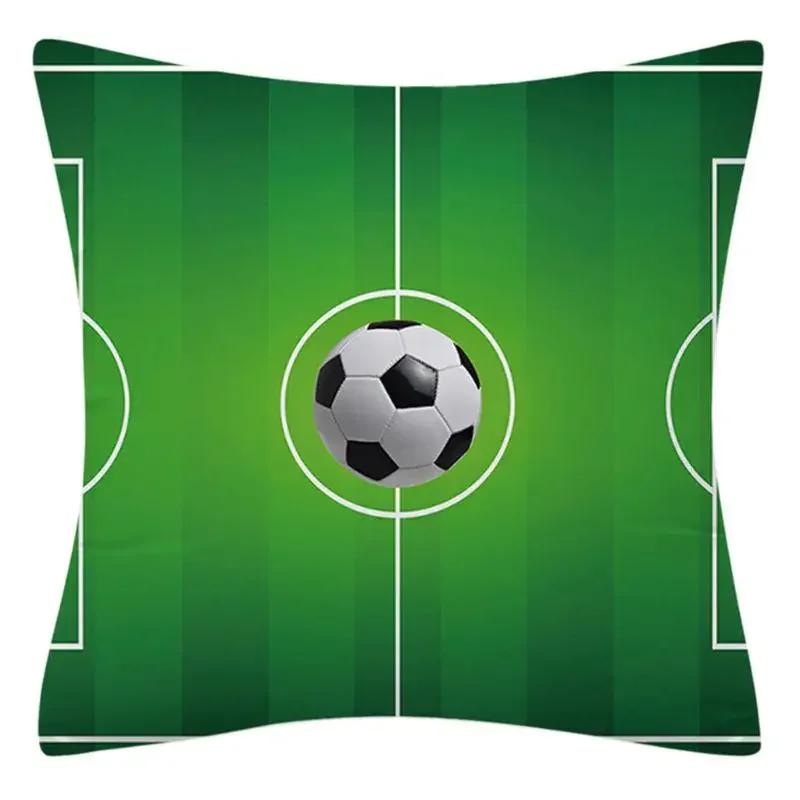 Vikama Sports-Themed Rugby And Basketball Decorative Square Cushion Cover, Suitable For Cars, Sofas, Offices, And Home Decor