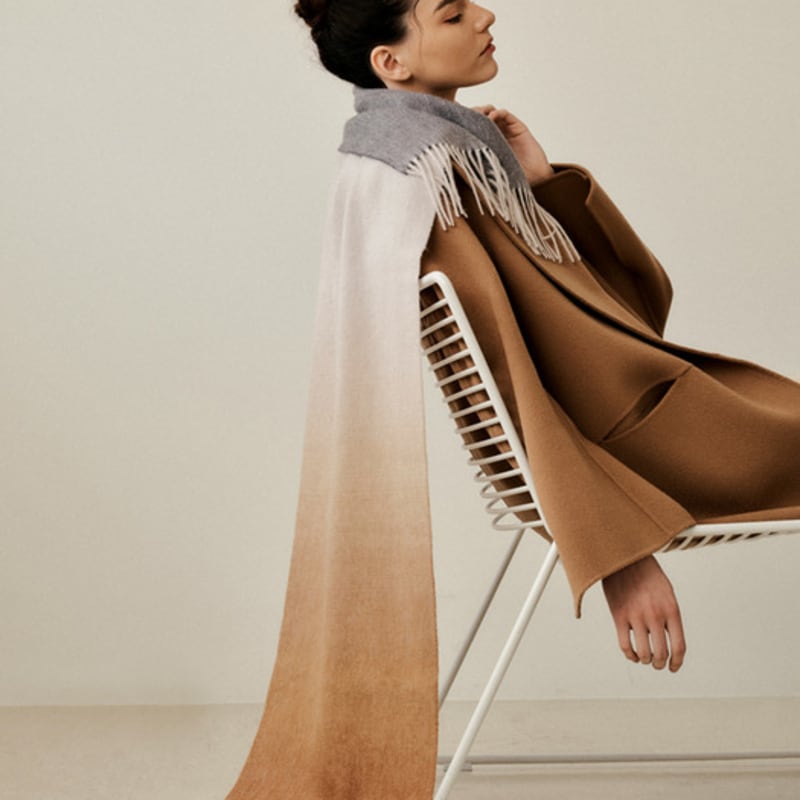 White Project AURORA LAMBS WOOL 100 MUFFLER [3COLOR]