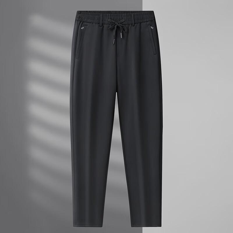 

Men s Plus Size Elastic Waist Drawstring Straight Leg Casual Trousers 46