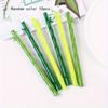 Back to school season 1pc 0.5mm cartoon creative emerald green bamboo neutral pen cute student fresh water pen office supplies syringe black signatu