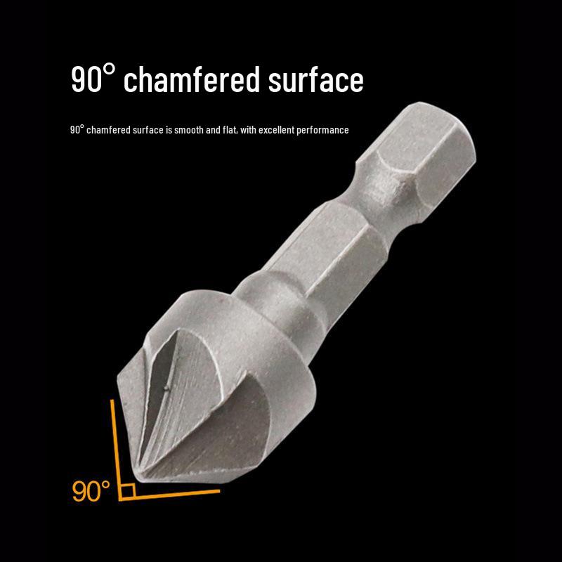 90° Six-Blade Chamfer Countersink Tool for Woodworking