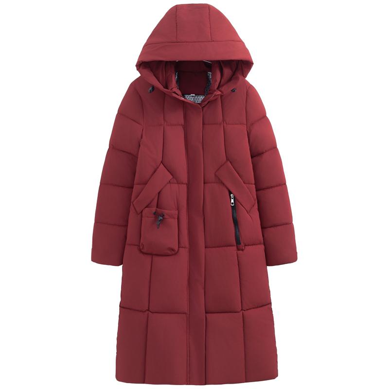 Mode Damen Langer Mantel Winterjacken Kapuze Elegant Locker Dick Warm Übergröße Damen Parkas