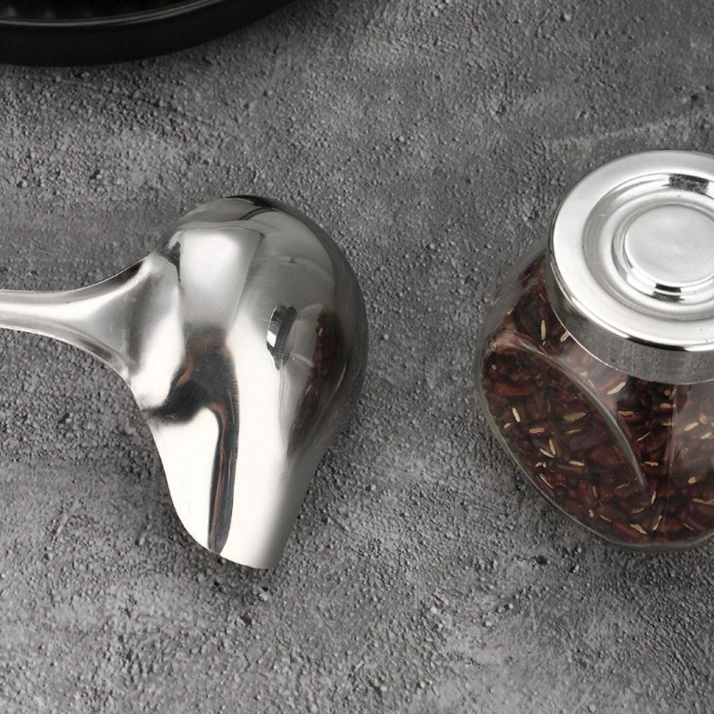 Stainless Steel Soup Sauce Spoon Duck Mouth Shaped Tableware Scoop Oil Spoons  Kitchen