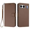 For OnePlus Nord 4 Leather Case Wallet Stand Phone Cover with Wrist Strap