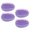 4 Pcs Egg Shape Detangling Hair Brush Wheat Straw Massage Comb Detangler Brush for Curly Long Thick Hair