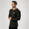 Herren-T-Shirt mit schmaler Passform und bequemem Langarm-Trainings- und Bodybuilding-T-Shirt mit V-Ausschnitt für Frühling und Herbst