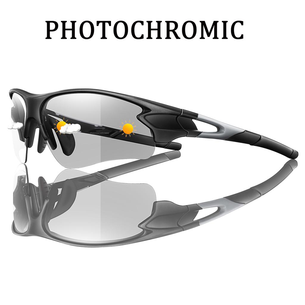 Fashion Photochromic Sunglasses Unisex Outdoor Sports Eyewear for Fishing Cycling Riding Running Driving Comfortable Goggles