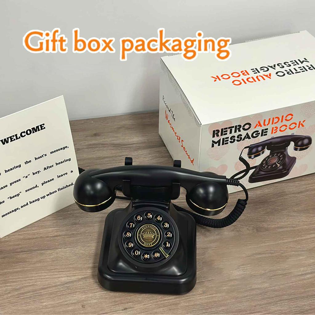 O Message Book Voice Record Vintage Telephone Recorder Wedding Phone Customized with Voicemail