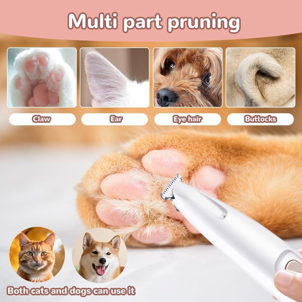 Smart Display Cat Grooming Clipper with LED Pet Paw Trimmer Cordless Dog Hair Trimmer  Cleaning