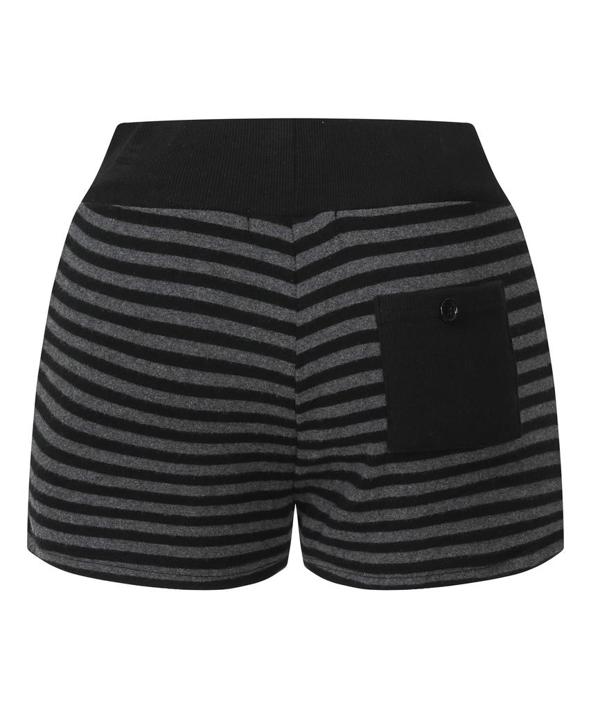 MUCENT Motion Stripe Button Banding Shorts
