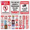 No Trespassing Tin Signs Video Surveillance Warning Plaque Metal Wall Art Poster Yard Iron Painting Stickers Home Decor