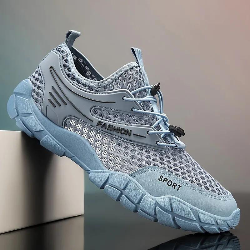 

Hong Kong Trendy Brand Men s Breathable Me Lightweight Casual oes Summer Sports Hollow out Design Low Top Lace-Up Sneakers 39