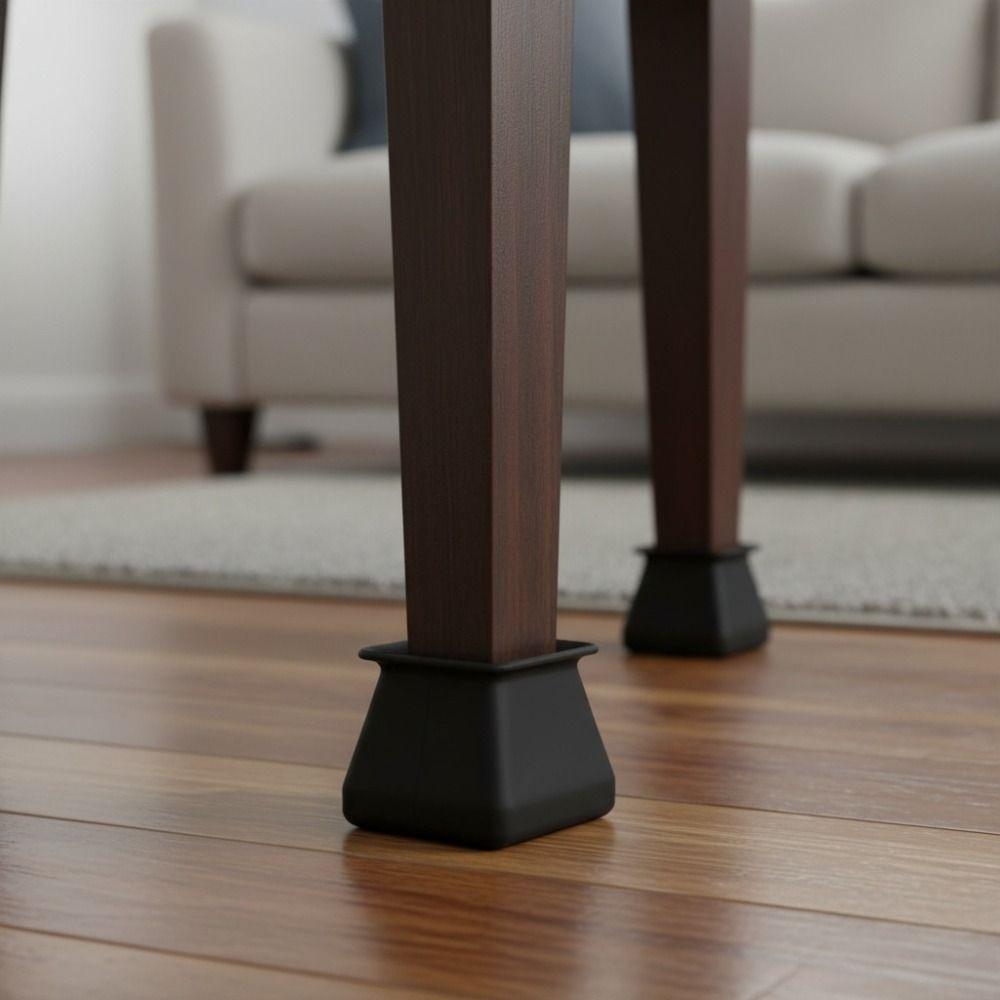 24PCS Non-slip Mute Square Chair Leg Caps Anti Scratch Floor Protectors  Chair Leg Protection