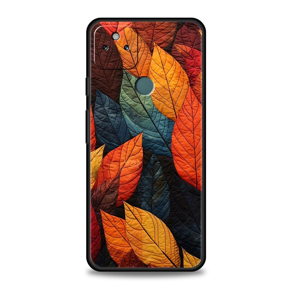 Phone Case Cover for Google Pixel 10 9 8 7 6 7A 6A Pro Shockproof Soft TPU 10 9 Pro XL Shell Capas Fundas Colorful Leaves Coque