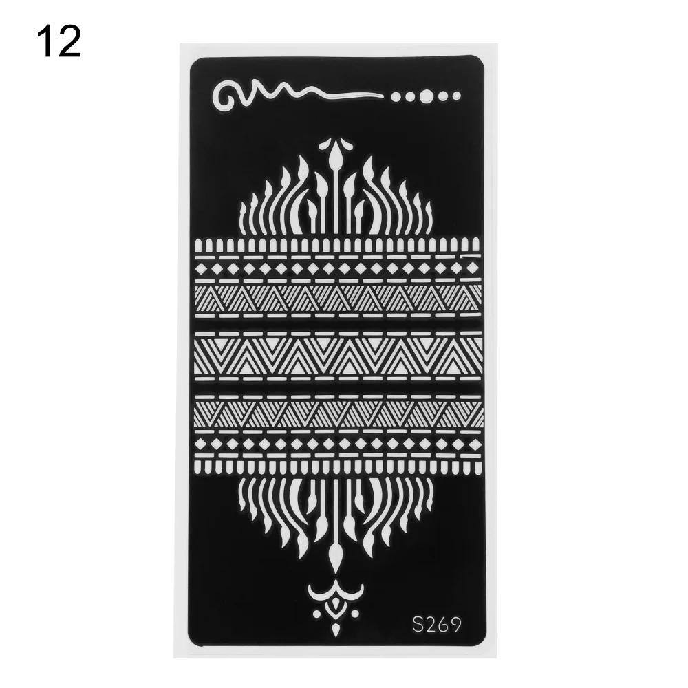 2025 Neues Professionelles Henna Schablone Temporäres Handtattoo Körperkunst Aufkleber Vorlage Hochzeit Werkzeug Blume Tattoo Schablone