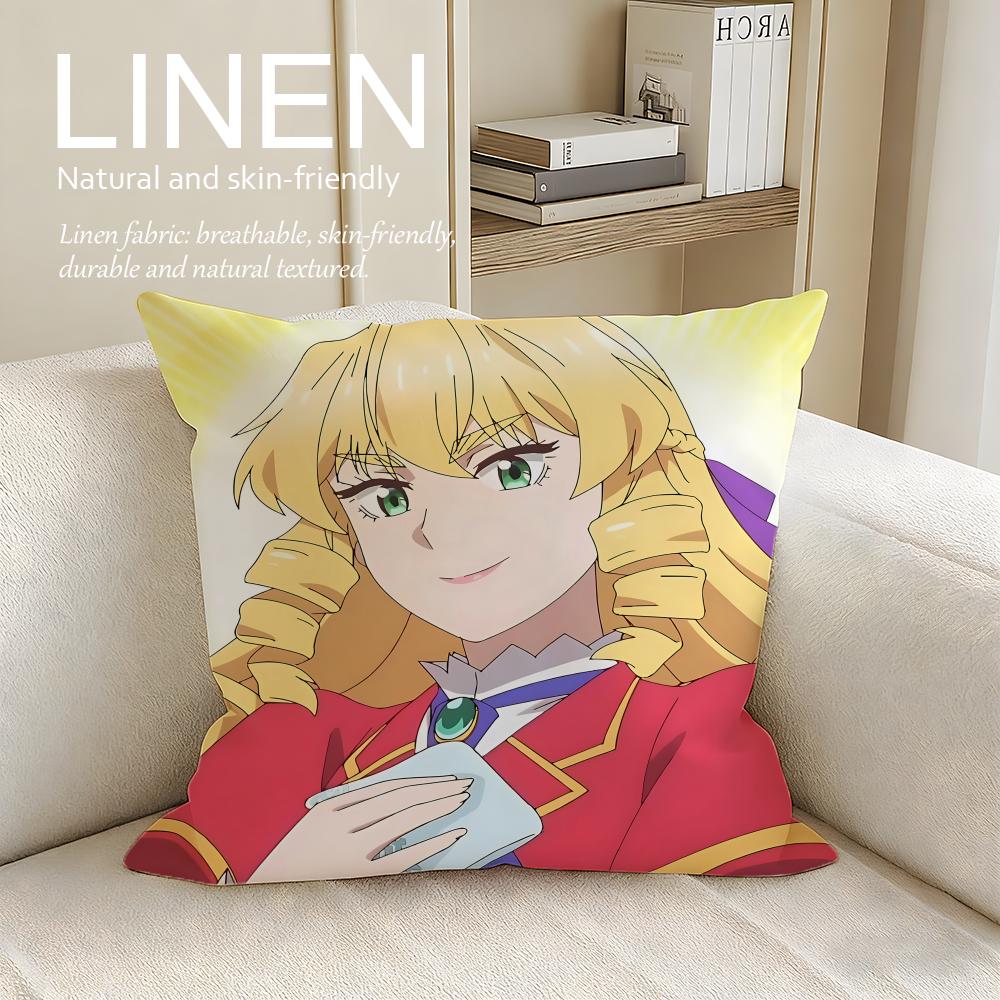 

Comedy Akuyaku Reij Tensei Ojisan Cushion Cover Pillowcase Set Pcs x x Breathable Washable Sofa Cushion Cover 30X30cm