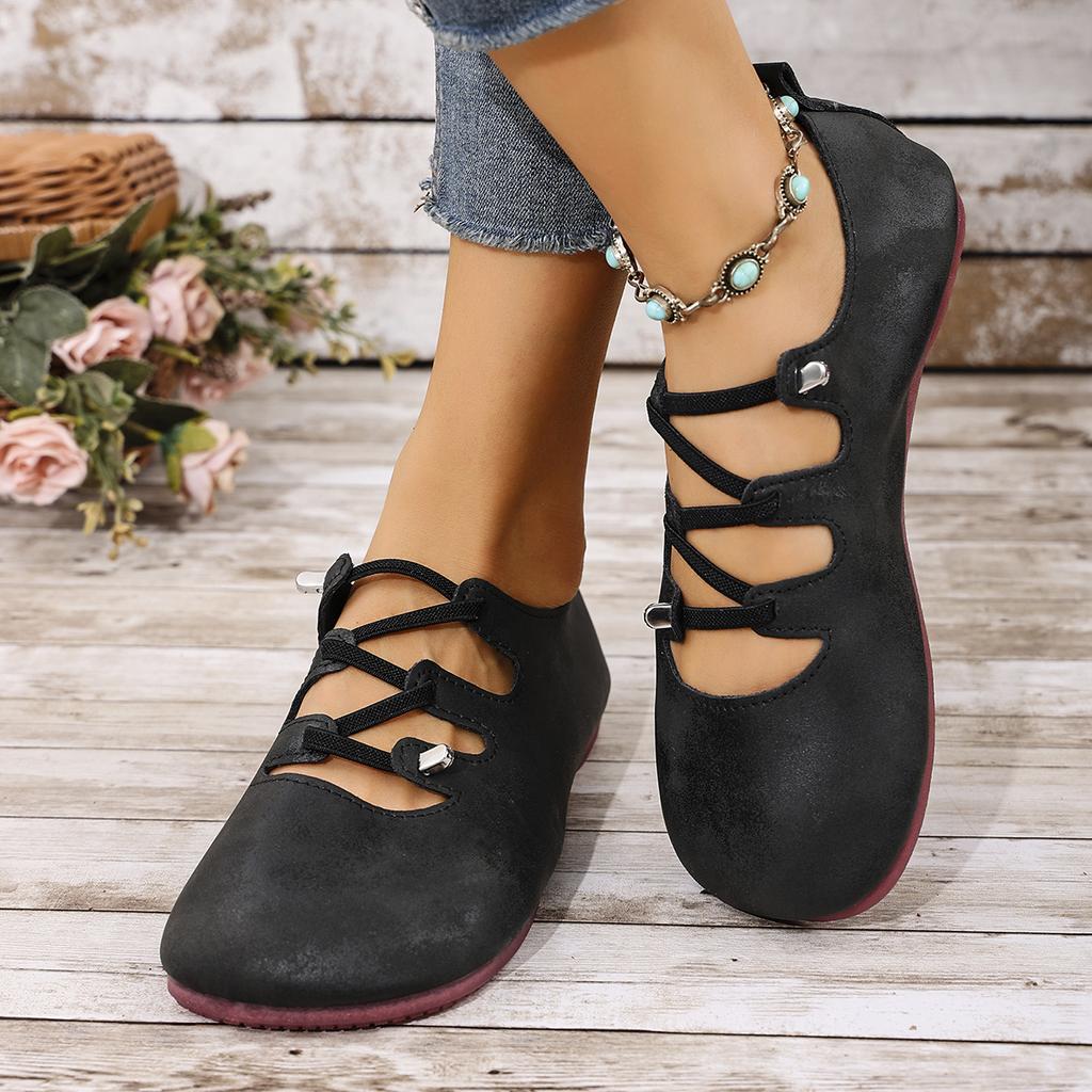 Fashion Women Flats  High Quality Round Head Ballet Loafers Shoes Women Comfortable Luxury Sneakers Brand Retro Mary Jane Shoes Women