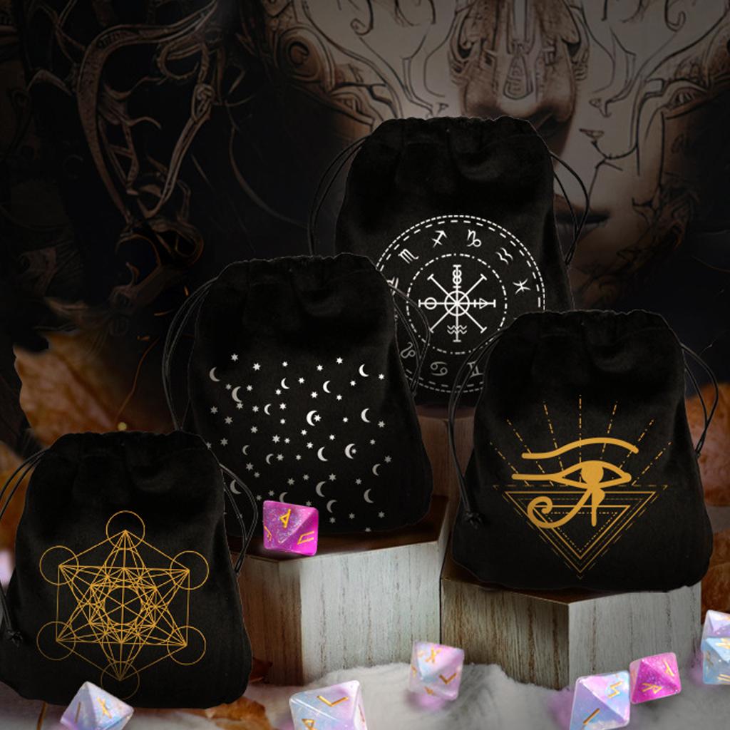 Tarots Oracles Card Storage Bag Jewelry Dices Pouches Soft Drawstring Bag Divinations Accessories for Tarots Enthusiast