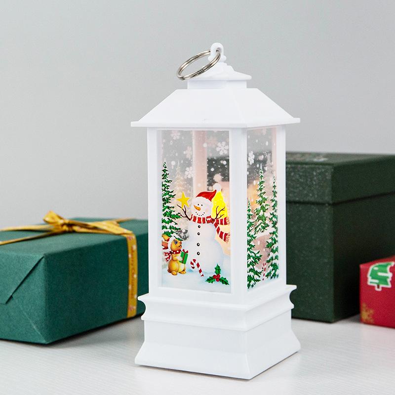 1Pc Christmas Decorations Small Lanterns Candle Lamps Electronic Snowman Night Lights Christmas Gifts Desktop Ornaments