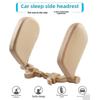 Car Travel Headrest Pillow for Side Sleeping & Cervical Support